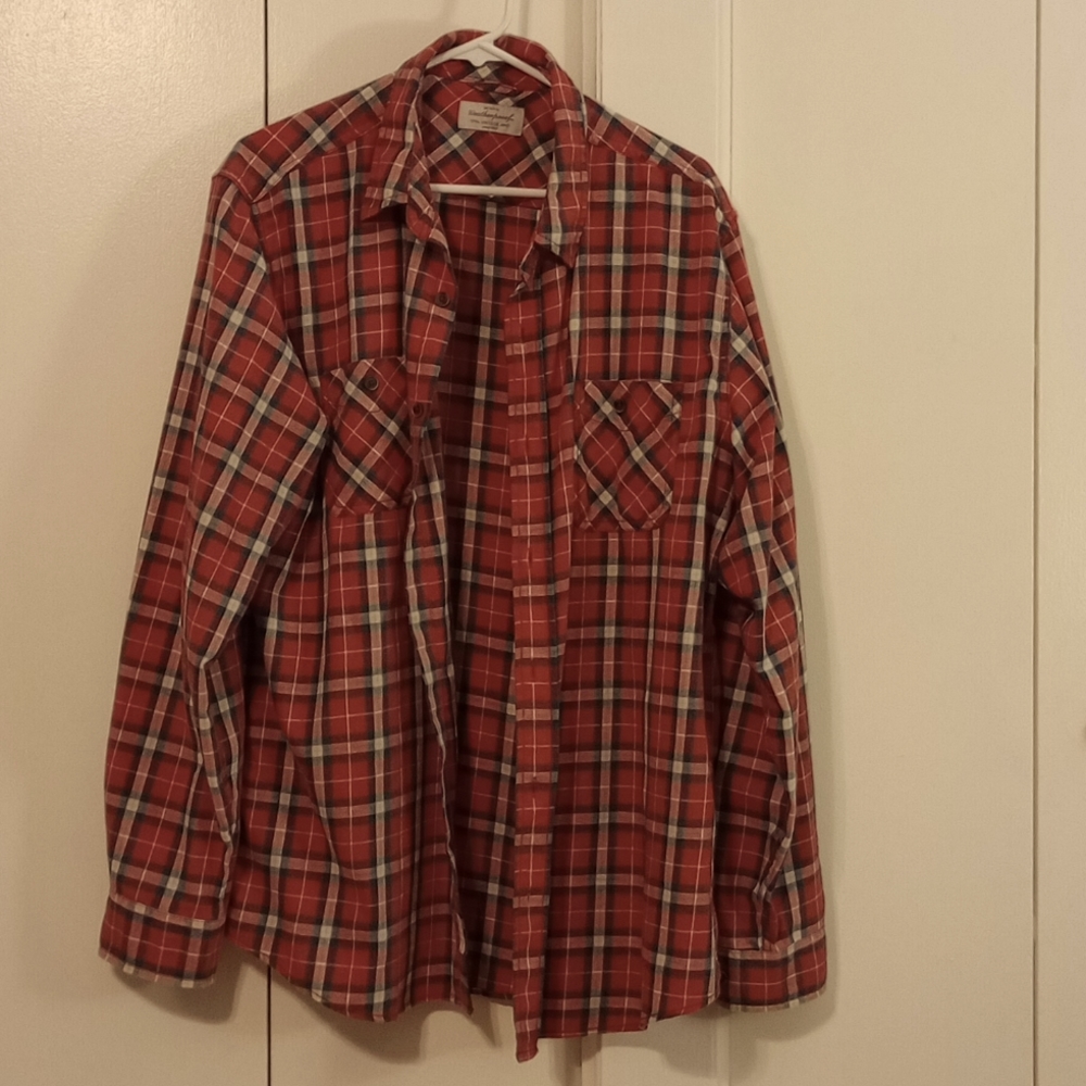 Men's flannel plaid shirt XL